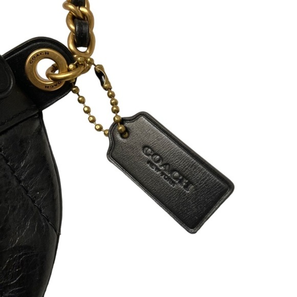 Coach c0851 black leather belt waist bag sling bag - Picture 5 of 15